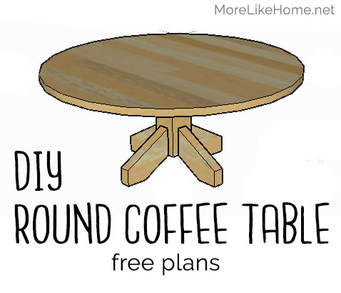 More Like Home Classic Round Farmhouse Coffee Table Day 4