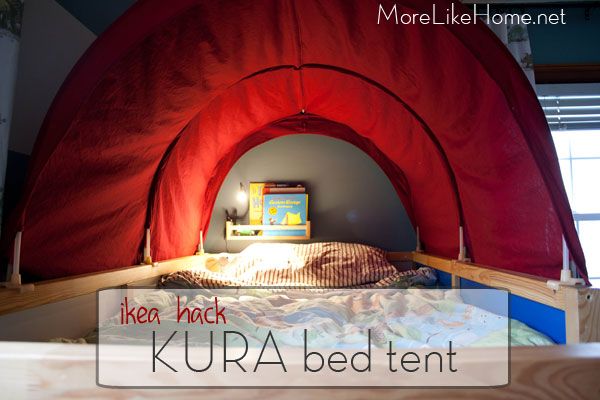 Anzai kromme Katholiek More Like Home: Ikea Hack - Kura Bed Tent Makeover