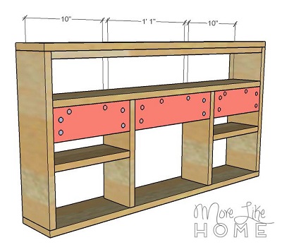 Diy Desk Series 9 Fold Down Wall, Diy Bookcase With Fold Down Desk