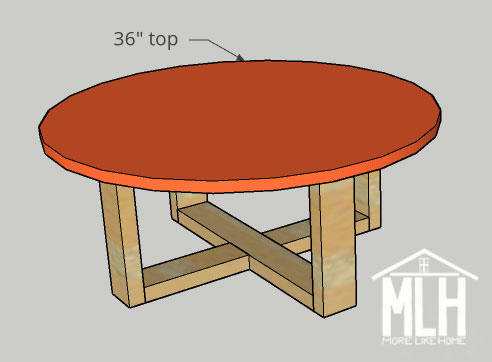 More Like Home Round Coffee Tables 4, Round Coffee Table Diy Plans