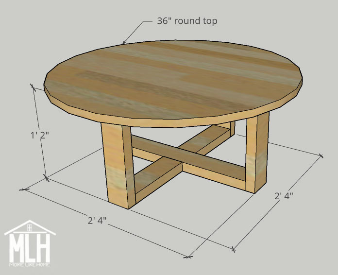 More Like Home Round Coffee Tables 4 Easy To Build Styles Day 10 - Diy Round Coffee Table Legs