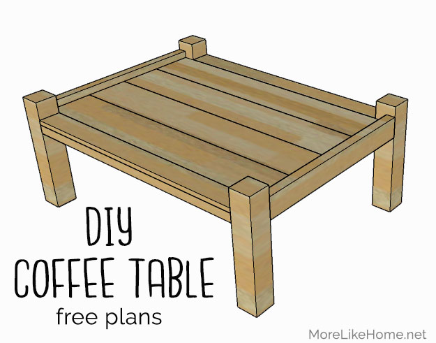 Simple Four Poster Coffee Table Plans, How To Make A Simple Plywood Table