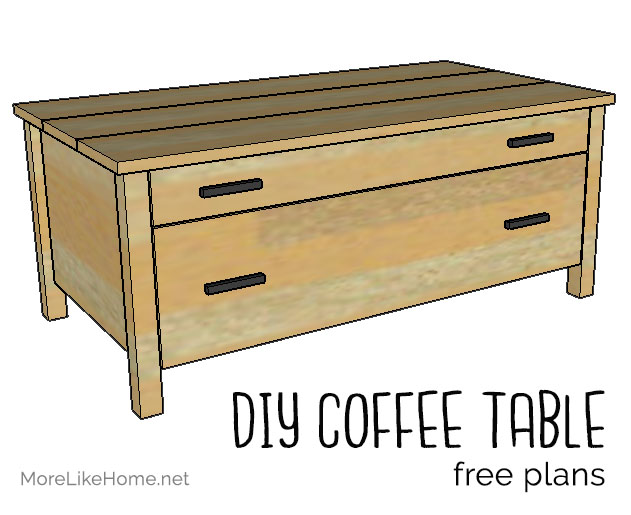 Coffee Table With Drawers, How To Build A Side Table With Drawers