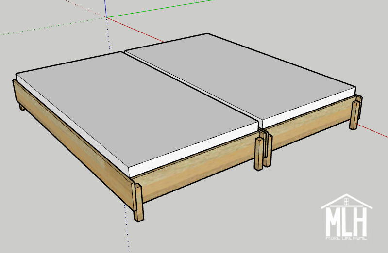 The Stack A Bed Converts From Twin To, How To Make 2 Twin Xl Beds Into A King Size