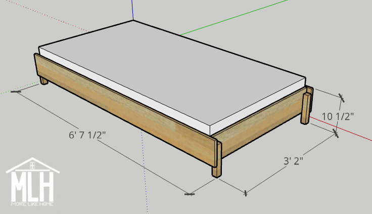The Stack A Bed Converts From Twin To, Diy Twin Bed Frame Dimensions