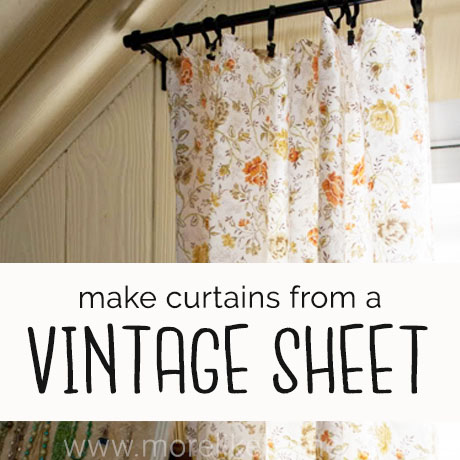 vintage sheet curtains