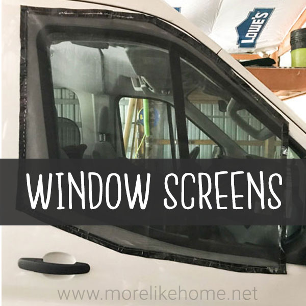 diy camper van tutorial ford transit removable window and door screens