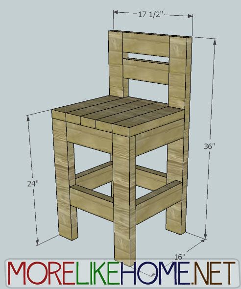 Chunky Wooden Bar Stools Deals, Simple Wooden Bar Stool Plans