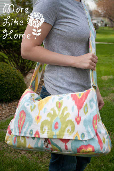 More Like Home: Stroller Friendly Diaper Bag {free pattern & tutorial}