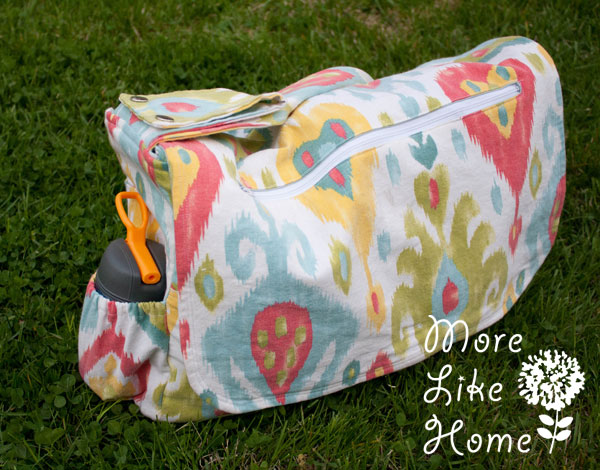 More Like Home: Stroller Friendly Diaper Bag {free pattern & tutorial}